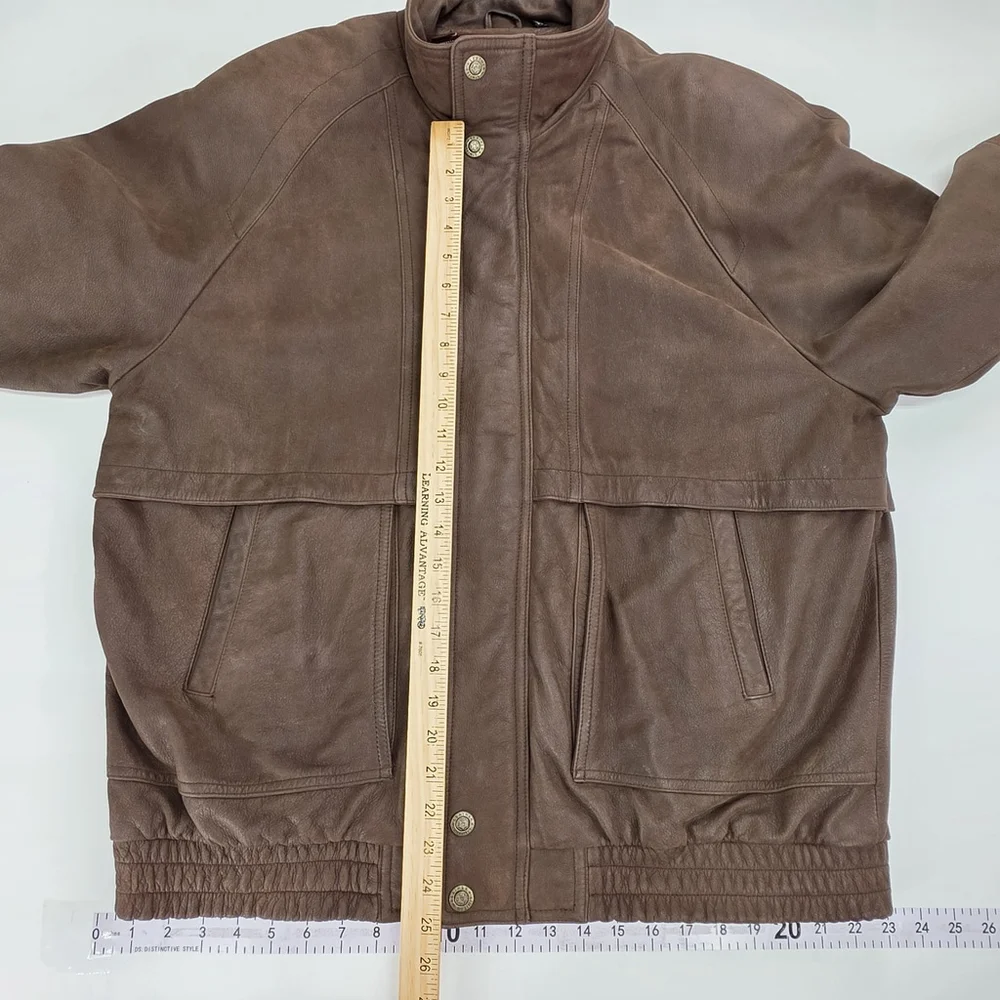 Americana Workwear Leather Limited Leather Jacket Men’s LT Brown Tall - Picture 10 of 11